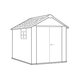 Oakland Shed 7.5x9ft - Grey